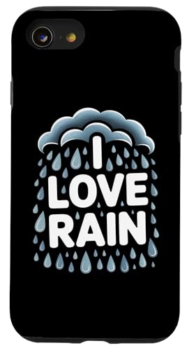 I Love Rain Cloud Raindrops  X}zP[X iPhone SE (2020) / 7 / 8 p