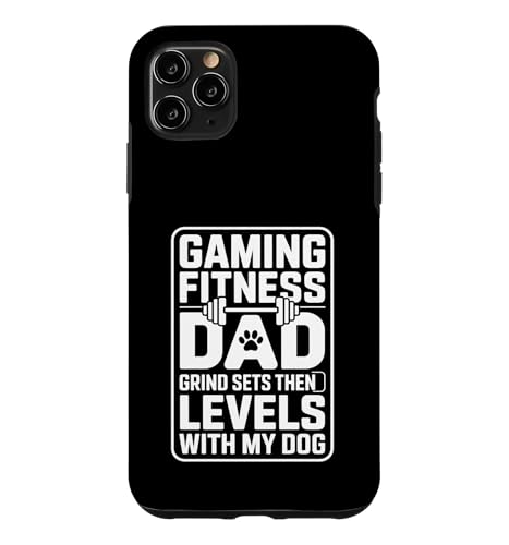 Gaming Fitness Dad Grind Set Then Level With My Dog �X�}�z�P�[�X iPhone 11 Pro Max �p
