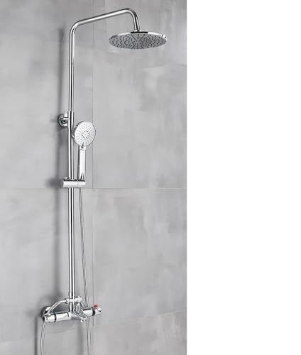 Mat de douche thermostatique noir mat en laiton haute durabilité