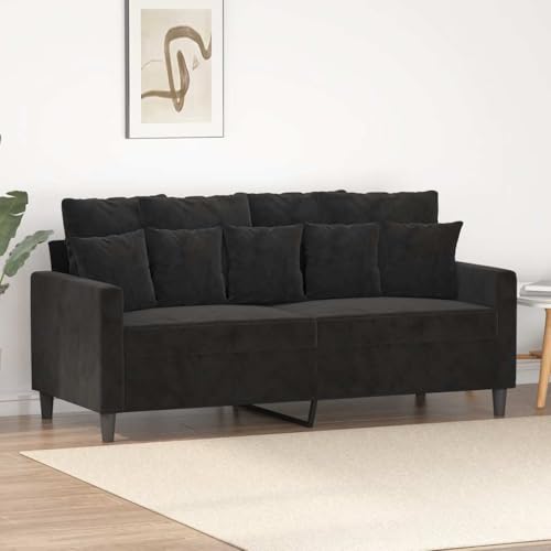Larghezza del sedile: 140 cm Lumanois Divano a 2 Posti Nero 140 cm in Velluto,Mobili,Divani,23.35kg-359308