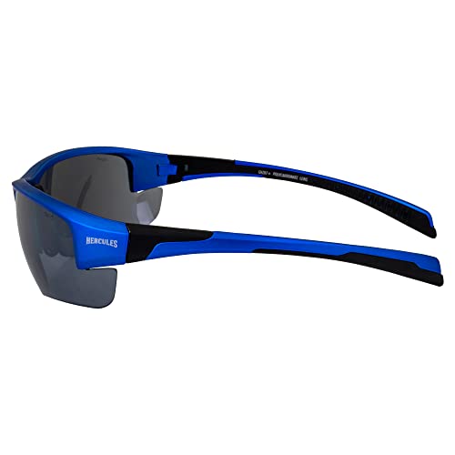 Global Vision Eyewear Hercules 7 Women' s Golf Tennis Sports ANSI Z87.1 Safety Sunglasses Blue Frame with Flash Mirror Lenses4