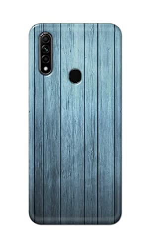 Image of Printed Hard Back Cover Case for Oppo A31 Back Cover (Wooden Blue) -702