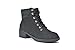 Price comparison product image Ladies New Ankle Lace Up Winter Boots Grip Sole Hiking Combat Shoes UK Size 3-8 (Black, 5)