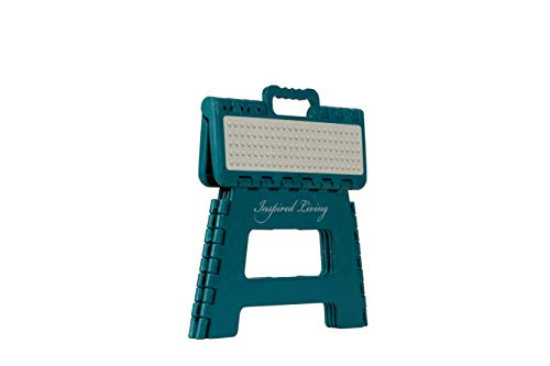 Inspired Living Step Heavy Duty folding-stools, 9" High, DARK TEAL