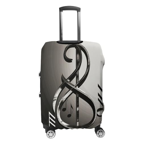 Music Symbol Printed Luggage Cover Protector, Fits 18-32 Inch Luggage4