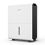 COMFEE' Deumidificatore 30L/giorno,Deumidificatore casa muffa adatto fino a 80㎡/180m³,Tanica da 3L,Ruote Piroettanti,Modalità Asciugatuta,Ridotta Rumorosità,MDDP-30DEN7