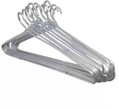 Pranay Aluminium Shirt Pack of 10 Hangers for Shirt (Silver)-image-24