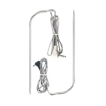 Replacement Waterproof Meat Probe 2 PCS Compatible with Traeger BBQ Grills, 3.5 mm Plug Meat BBQ Digital Thermostat Probes, Set of 2