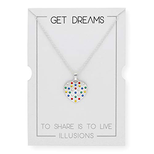 Colgante Mujer Plata de Ley 925 - Cadena con Colgante Corazón en Plata de Ley y Cristales de Swarovski (Plata) - Materiales Hipoalergénicos - Colgantes Mujer Plata - Colgantes Plata Mujer - S&S Cover