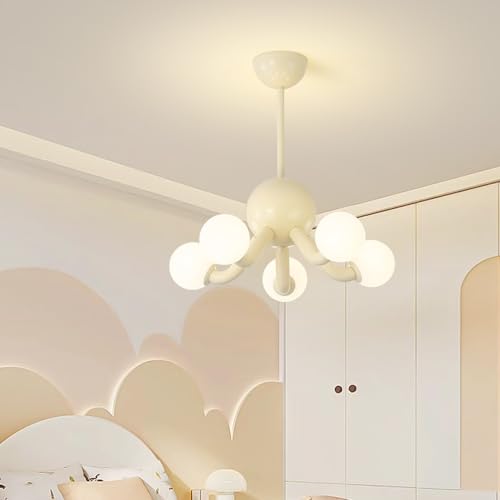 Luminaire suspendu blanc à 5 lumières LED G9 pour salon moderne