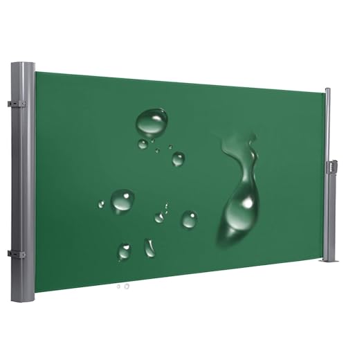 Toldo lateral retráctil para patio al aire libre, impermeable y resistente a los rayos UV, altura ajustable 47-67 pulgadas, longitud 79-236 pulgadas, perfecto para jardín, balcón y patio