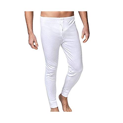 NOTTINGHAM Mutanda Uomo Gamba Lunga PL110 Caldo Cotone Bianco 4-5-6
