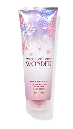 Bath & Body Works Winterberry Wonder Ultra Shea Body Cream 8 Ounce Winter 2020 Pink Snowflake Tube