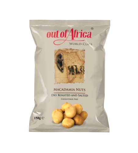 Out Of Africa Roasted Salted Macadamia Nuts (150g x 4 packs) Healthy Snack Rich in Monounsaturated Fats Heart-Healthy Nuts Ready-to-Eat No Artificial Colors 100% Natural Perfect Family Snack