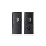 Nedis 18W 2.0 Gaming Speakers for PC & Laptop, USB & 3.5mm, Compact Stereo Sound with Volume Control - Black