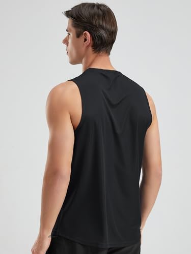 Image of VastraVibes Men's Gym Vest Sleeveless Tank Top | Moisture Wicking Quick Dry Workout Tshirt | Running Fitness Sports Activewear