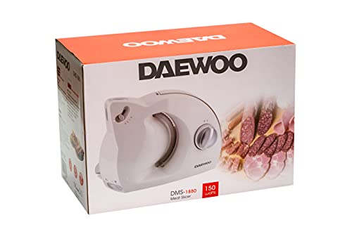 DAEWOO DMS-1880 Elektrischer Fleischschneider | 150W | 170mm Edelstahlklinge | 3-Gang | Bis zu 15mm Scheibendicke… – Bild 3