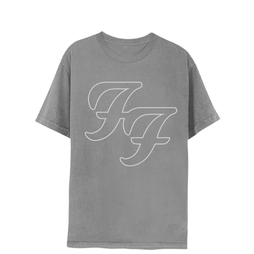 Image of Foo Fighters Unisex-Adult Official Merch Circle Logo Tee Grey, Grey, XL