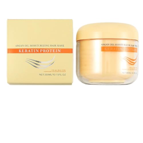 capilar con de argán para cabello seco y dañado, reparación del cabello teñido encrespado, hidratante nutritiva con marroquí, sin calor, 300 ml