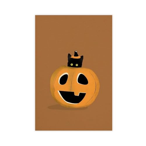 Poster Halloween effrayant sur toile grand format 50x75 cm pour décoration murale de chambre