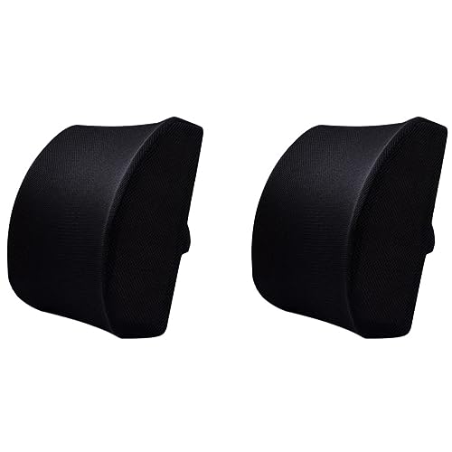 Hlxnyami 2X Silla de Asiento de Espuma de Memoria Apoyo de Espalda Lumbar Almohada Cojin para Oficina Casa Coche -