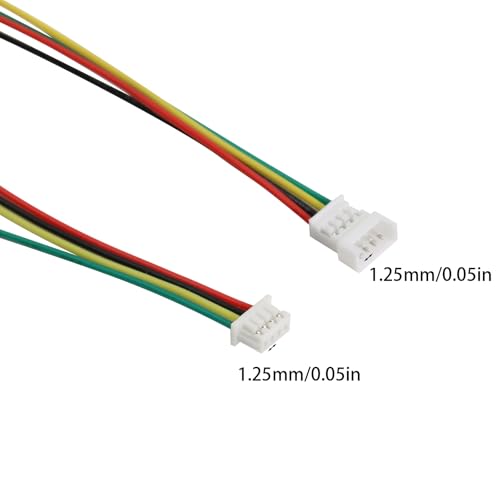 40 piezas cable conector JST 1.25mm 4 pines 100mm miniatura 3