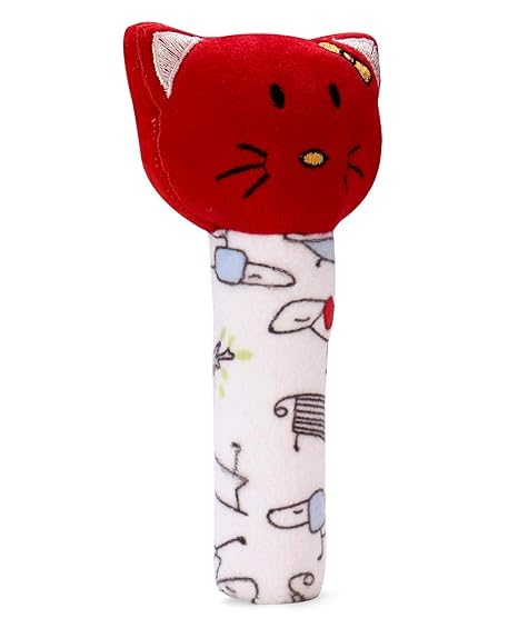 A to Z Hub Face Rattle Soft Toy with Squeeze Handle for Squeaky Sound (Red) (B0D3VBF74R) Amazon Price History, Amazon Price Tracker