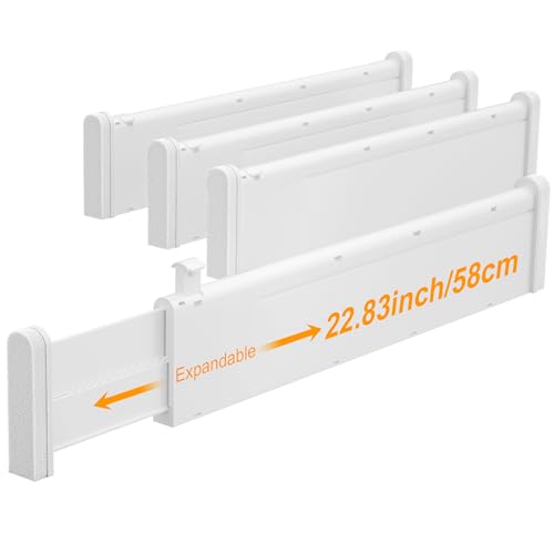 HiYZ Expandable Drawer Dividers, Large Kitchen Utensils Drawer Divider, 2.36"