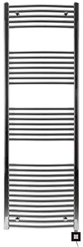 Radiateur électrique Seche-Serviette Chromé 1000 Watts, Barres courbées-1775htx600l