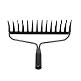 rastrillo de hierro grande Accesorio de cabeza de rastrillo de hierro para herramientas de jardinería DIY.