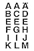 Produktbild Herma Buchstaben-Sticker A-Z, Folie schwarz, 20 x 20 mm VE = 1