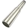 CableCreation [5-Pack XLR 3 Pin Male to 1/4 6.35mm Female Jack Socket Audio Adapter 1/4 Inch TRS to XLR, Silver