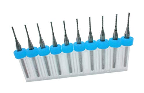 Micro fraises 0,90 mm en lot de 10 pièces pour perçage de précision