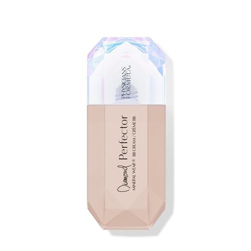 Physicians Formula Mineral Wear Diamond Perfector BB Cream, Tinte Hidratante con Extracto de Diamante y Vitamina E, Cobertura Ligera, Acabado Luminoso, Fair to Light