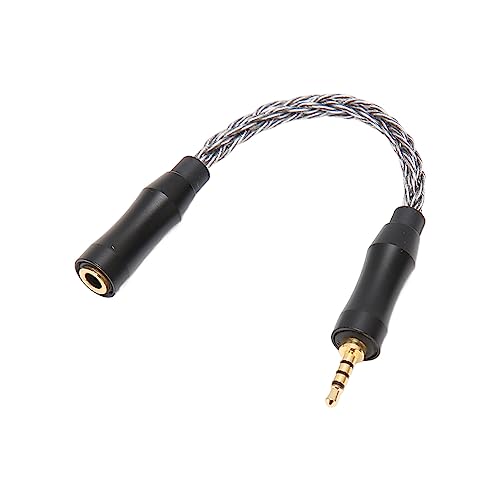 3.5mm to 2.5mm Sound Cable Female to Male, Single Crystal Copper Core 8 Strands Headphone Adapter Cable, Gold Plated Lossless Au