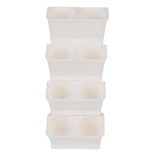 Gardening Vertical Greening Flower Container, Wall Hanging Planter Lightweight Space Saving for Indoor (White)