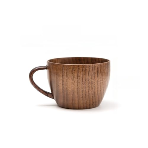 BIBAPU 木製ティーカップ:手作りの環境に優しい木材で作られ、紅茶、コーヒー、ワイン、ビール、ホットドリンクなど多様な飲み物に対応する多機能安全カップ。ユニークなデザインで日本の茶文化を体感でき、日常の飲食シーンに風情を添えます。 (J) [並行輸入品