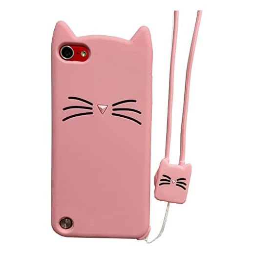 iPod Touch 7 Case, iPod Touch 5,6 Case, Fashion Cute 3D Pink Meow Party Cat Kitty Kids Girls Lady Protective Cases Soft Case Skin for Apple iPod Touch 5,6th and iPod Touch 7