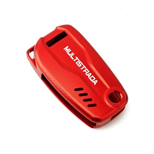 Schlüsselgehäuse aus Aluminiumlegierung Für Ducati Multistrada 950 1260 S MTS (2017+) Zubehör Motorrad-Schlüsselanhänger-Hülle CNC-Case Mit Schlüsselanhänger(M-2)