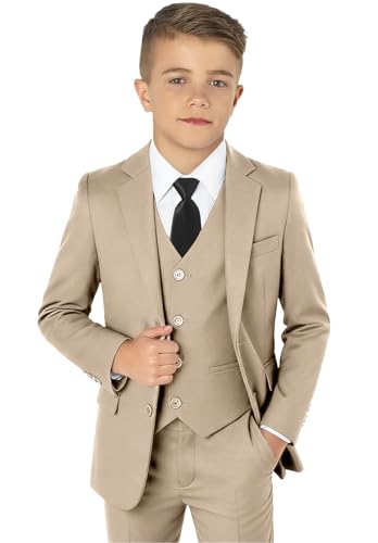 Boys Suit for Kids Tuxedo Suits for Wedding Formal Suit Set Toddler Boy Dress Outfit with Shirt and Tie