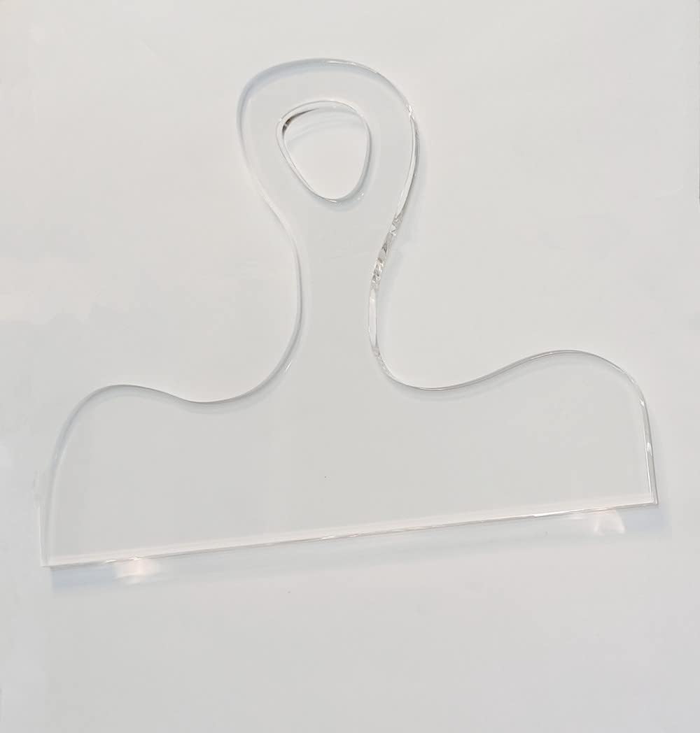 Set of 2 Curvy Angled Charcuterie Board Handle Template,Clear Acrylic Handle Cutting Board Round Tracing Router Template