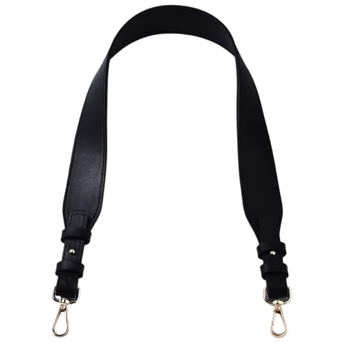 CALFOVERA Correa de Cuero Sintético para Bolso de Mano de 3.8cm de Ancho Y 78cm de Largo, Color Negro, con Cierres de Aleación, Ideal para Bolsos de Hombro de Mujer, Manualidades Y Manualidades.
