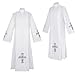 CAMDOM Catholic Priest ALB Church Clergy White Jacquard Vestment Robe
