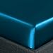 Homiest 4pcs Satin Sheets Set Luxury Silky Satin Bedding Set with Deep Pocket, 1 Fitted Sheet + 1 Flat Sheet + 2 Pillowcases (King Size, Dark Teal)