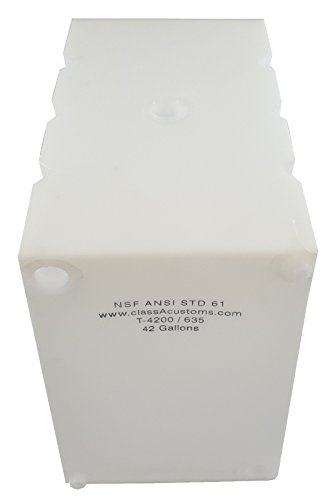 classAcustoms T4200-TO RV Fresh Water Tank Potable Water Storage Tank for Drinking Cooking Cleaning Showering for Campers Trailers Motorhomes RVs Concession (Tank Only 42 Gallon)