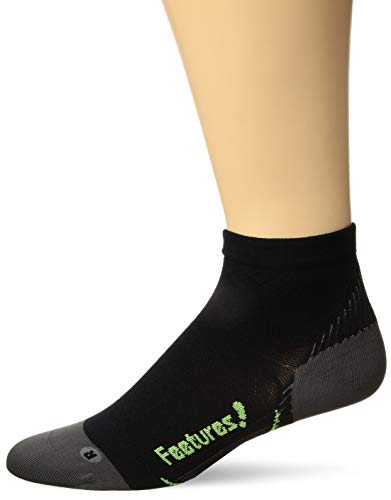 Feetures Plantar Fasciitis Relief Sock with Arch Support Compression for Foot Pain, for Men and Women, Easy to Use Convenient Relief, for Active Use and Recovery - Ultra Light - Quarter