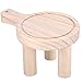 MCDSAJ Mini-Holzhocker, rechteckig, rund, Blumenhocker aus Holz, für Innen- und Außenbereich, Heim- und Gartendekoration