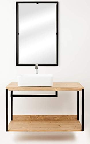 Kuboshop Mueble de baño suspendido Kubo de madera maciza ...