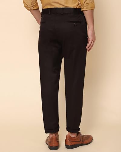 Image of Blackberrys Men's Cotton Blend Regular Casual Trousers