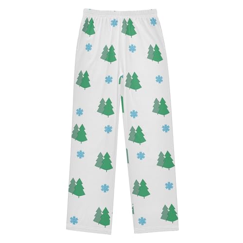Boys' Pants Christmas Xmas Tree Snowflake Long Bottoms Jogger Pants Elastic Waist Trousers with Pockets S-XL